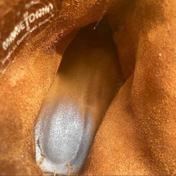 Vintage Moccasins Brown Suede Minnetonka Leather Booties Slippers Boots Size 7 - Picture 10 of 12